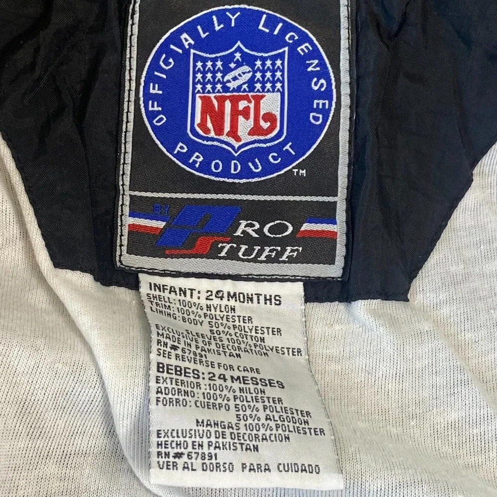 Vintage Pro Stuff Pittsburgh Steelers‎ NFL Kids Jacket Size 2T Nylon Lined 24 mo